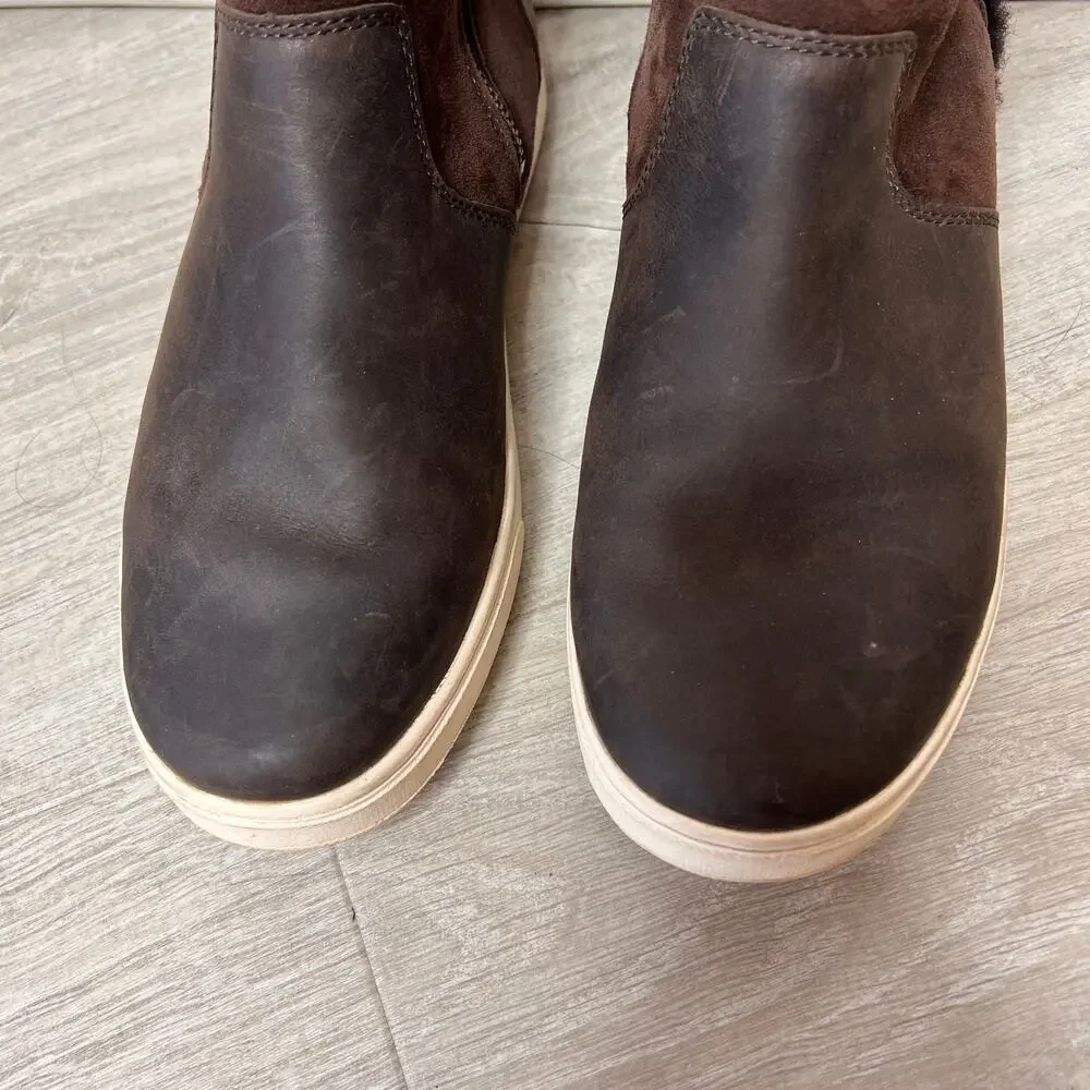 Olukai Boots Womens Size W 9.5 Brown Pehuea Hulu Leather Australia Fall Wear